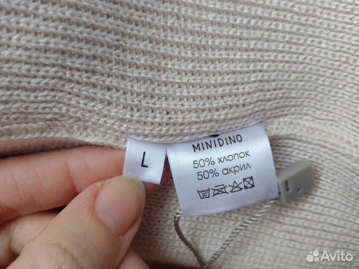 Новая деми шапка 54-56 Minidino L девочки бежевая