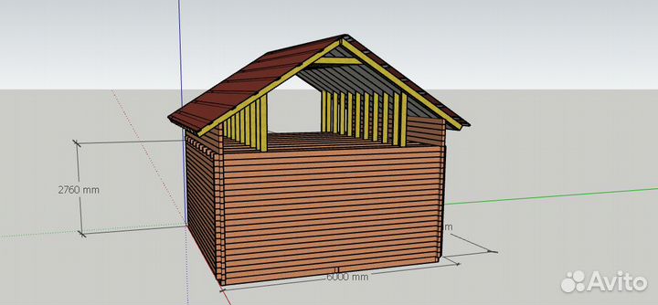 Дом из бруса 6 на 6 150*150*6000мм
