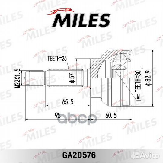 ШРУС наружный mitsubishi lancer IX 1.6-2.0 03-09