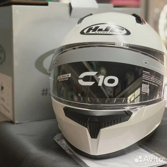 Мотошлем HJC C10 white