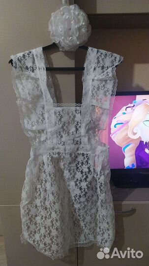 Белый школьный фартук