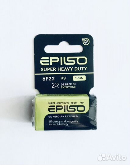Батарейка 6F22 крона 9V
