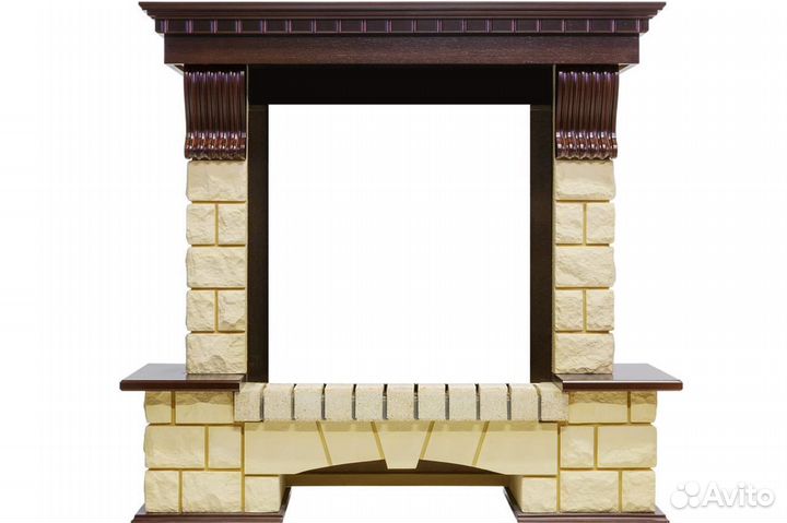 Каминокомплект Pierre Luxe - Темный дуб / Шампань