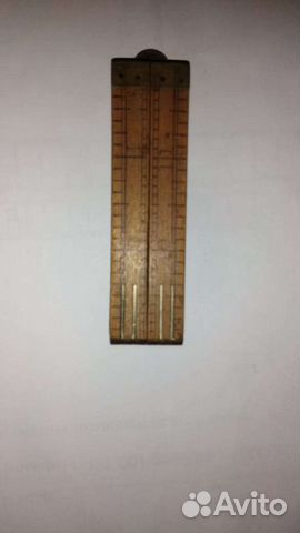 Старинная Линейка 1892г (дерево латунь) London