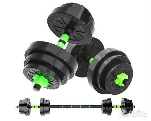 Наборы гантелей+штанга 15, 20, 30, 40 кг