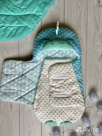 Конверт-кокон на выписку и в коляску «Динозавр»