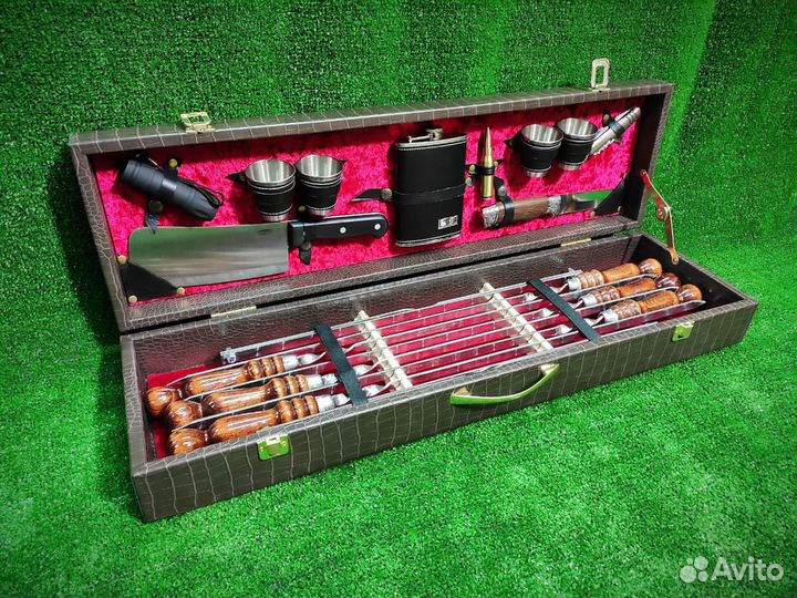 Подарочный набор шампуров в кейсе/ шашлычный набор