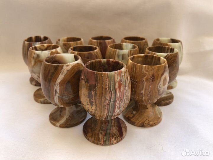 Стаканы из оникса набор из Египта