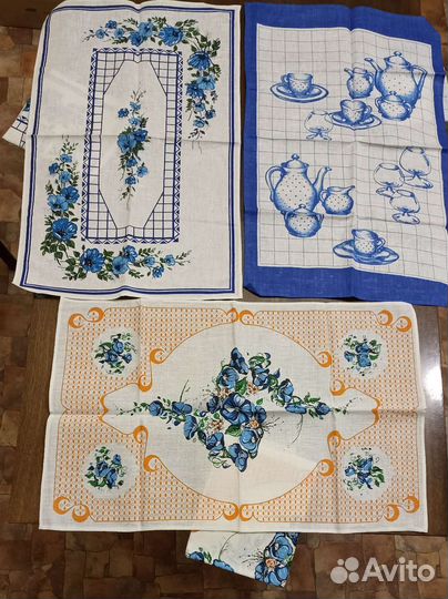 Полотенца кухонные льняные и х/б вафельные