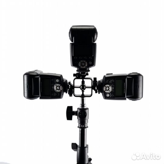 Держатель PWR для 3х вспышек с зажимом для зонта