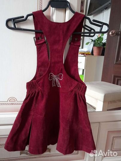 Сарафан школьный бордо