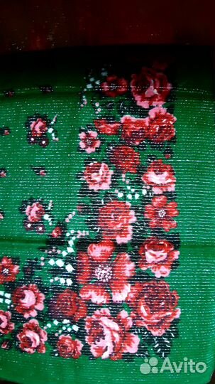 Платок шерсть с люрексовой нитью 85см*85см винтаж