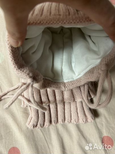 Шапка со снудом для девочки