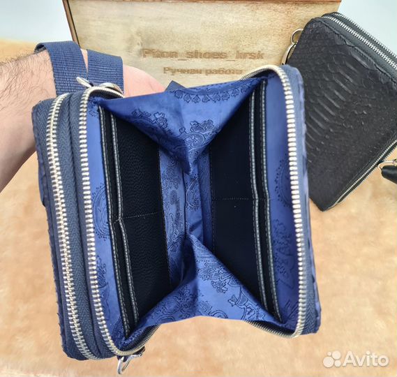 Сумка из натуральной кожи питона