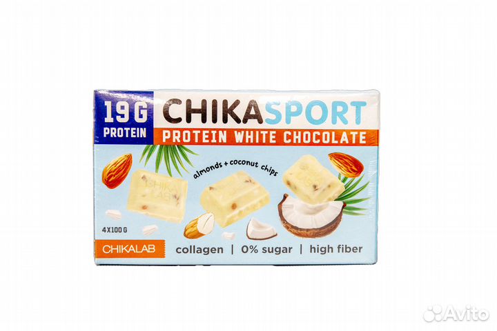 Bombbar chikalab Шоколад белый с миндалем и