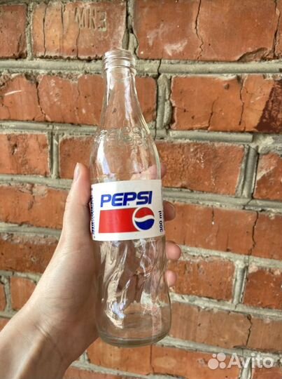 Стеклянная бутылка Pepsi-Cola 300ml 1998г. Винтаж