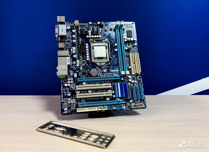 Материнская плата Gigabyte GA-H55M-D2H + процессор