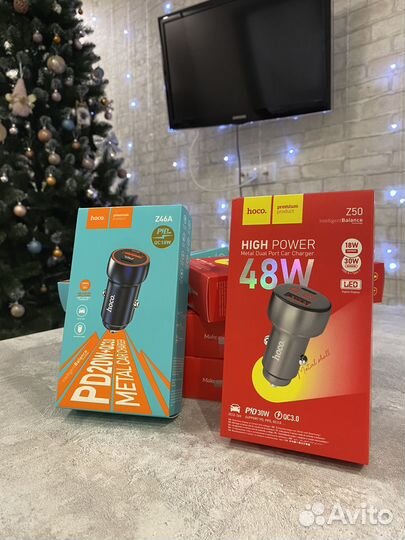 Автомобильное зарядное устройство hoco Z50 Type