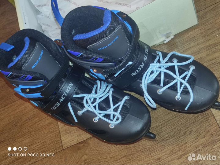 Коньки раздвижные детские Rush Action р.34-37