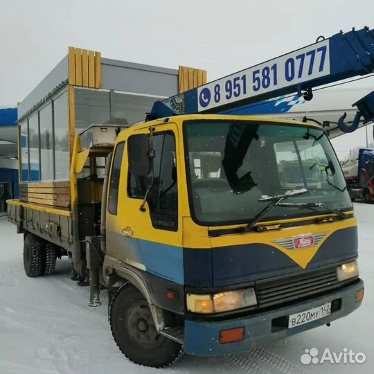 Аренда и услуги манипулятора, стрела 3 т, 10 м, борт 5 т, 5.5 м