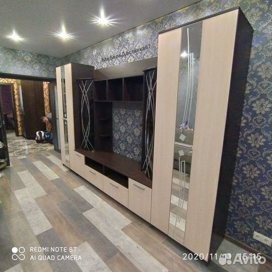 Гостиная 3,4м Венеция венге+дуб молочный, наличие