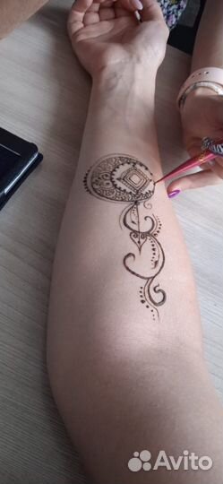 Мехенди, рисунки на теле, роспись хной, джагуа