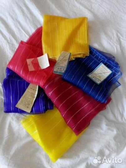 Платки газовые. СССР. Японский, шерсть.Новые