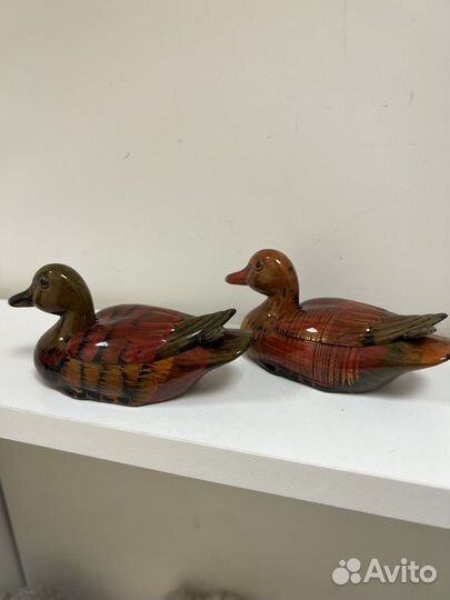 Шкатулка Утка мандаринка 12 см дерево