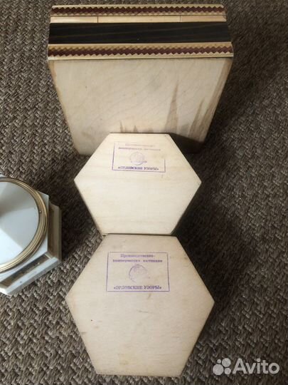 Шкатулка СССР деревянная музыкальная