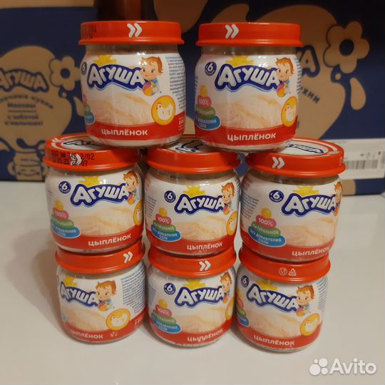 Мясные пюре детские агуша