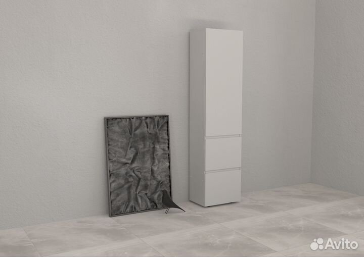 Шкаф-пенал белый Одри