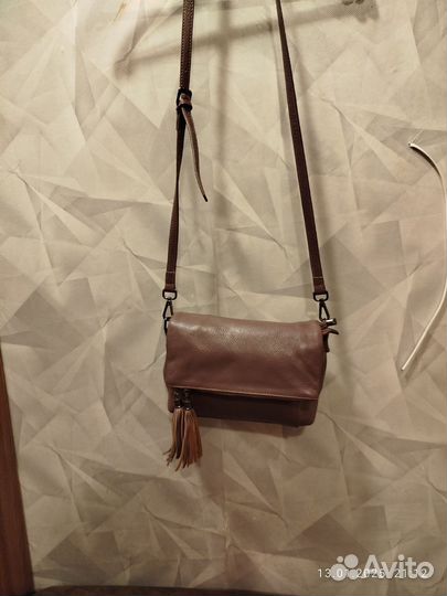 Сумка кроссбоди натуральная кожа бу