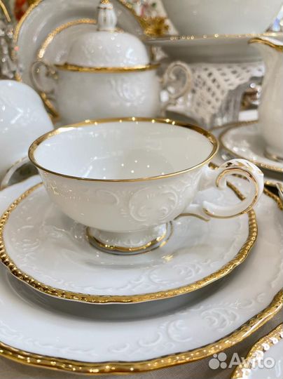 Кофейный сервиз 6 перс. Белое золото Zeh Scherzer