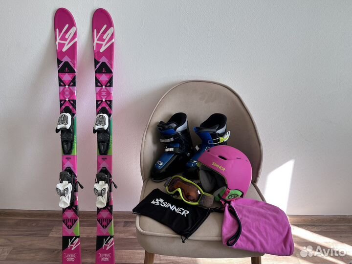 Горные лыжи детские K2 + комплект для катания
