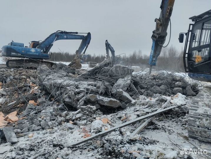 Аренда гусеничного экскаватора с гидромолотом