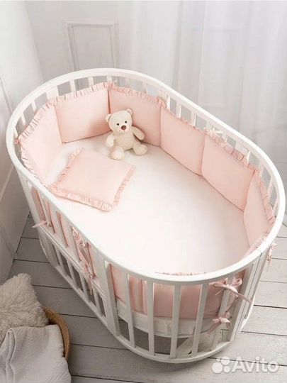 Бортики в детскую кроватку для девочки