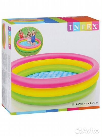 Детский надувной бассейн intex