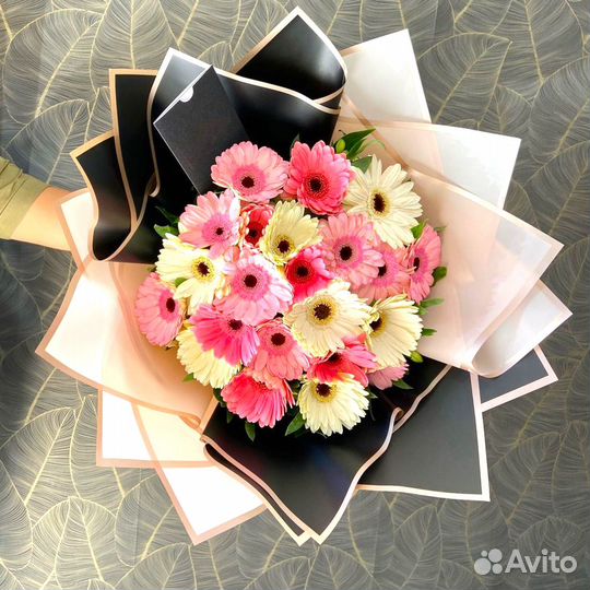 Букеты-Комплименты из Гербер. Герберы 51/101 шт