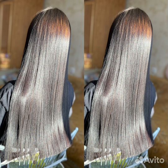 Кератиновое выпрямление волос