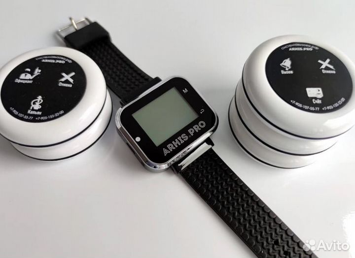 Кнопка вызова персонала, официанта, часы-пейджер