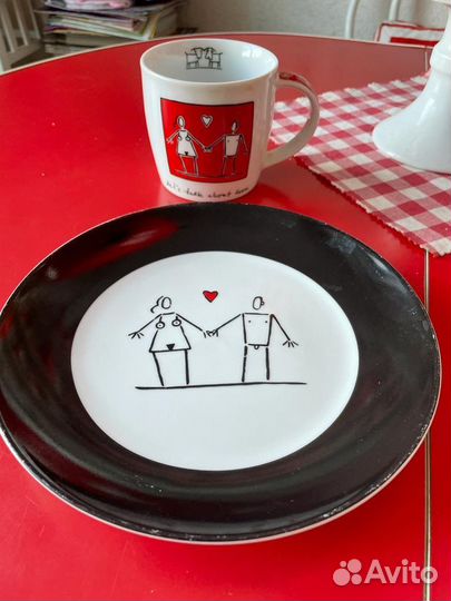 Подарочный набор чашка с блюдцем