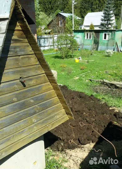 Земля для благоустройства на даче, навоз, песок