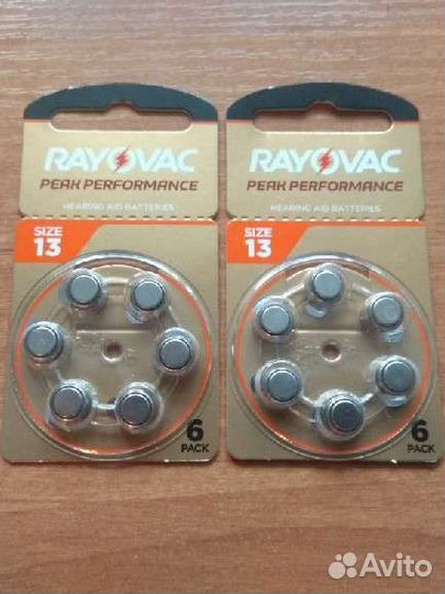 Батарейки ZA13 для слуховых аппаратов