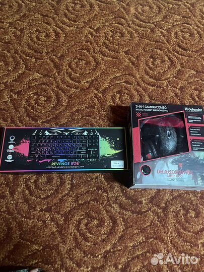 Игровые девайсы (клавиатура + мышка, наушники)