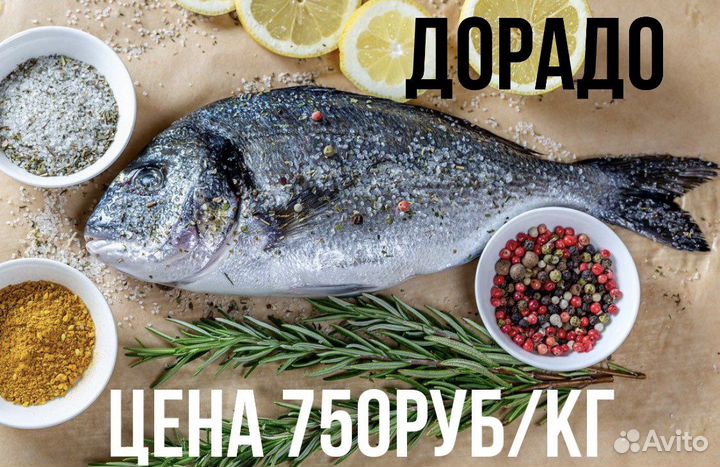 Рыба тунец дорадо горбуша судак окунь треска