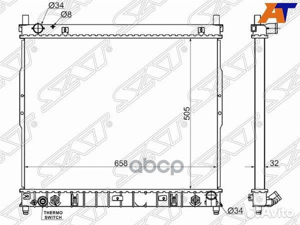 Радиатор SsangYong Rexton 01-07 SY0001 Sat