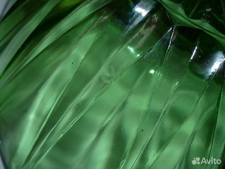 Салатница фруктовница Изумрудное стекло СССР