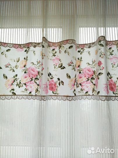 Новая полульняная штора