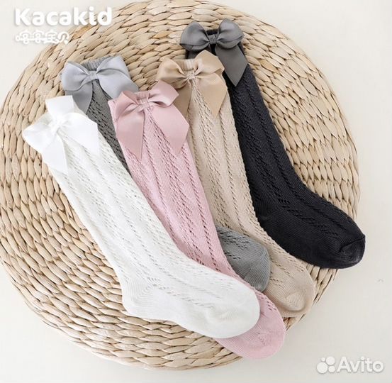 Гольфы белые и розовые