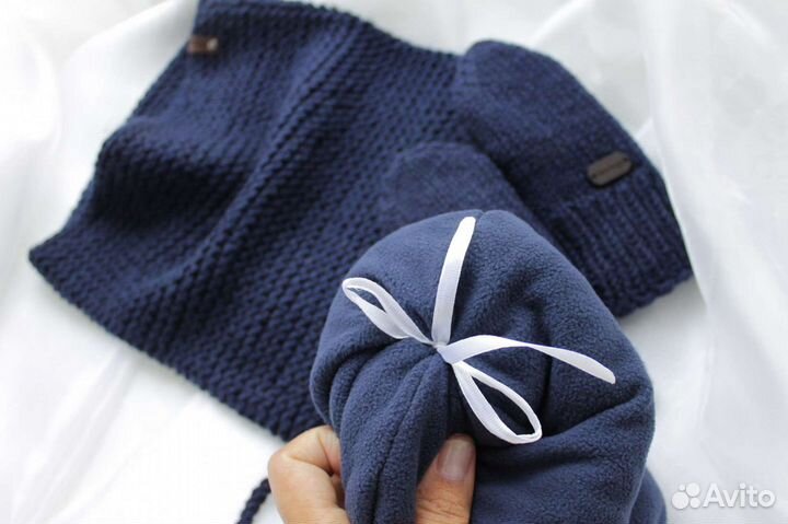 Шапка снуд варежки